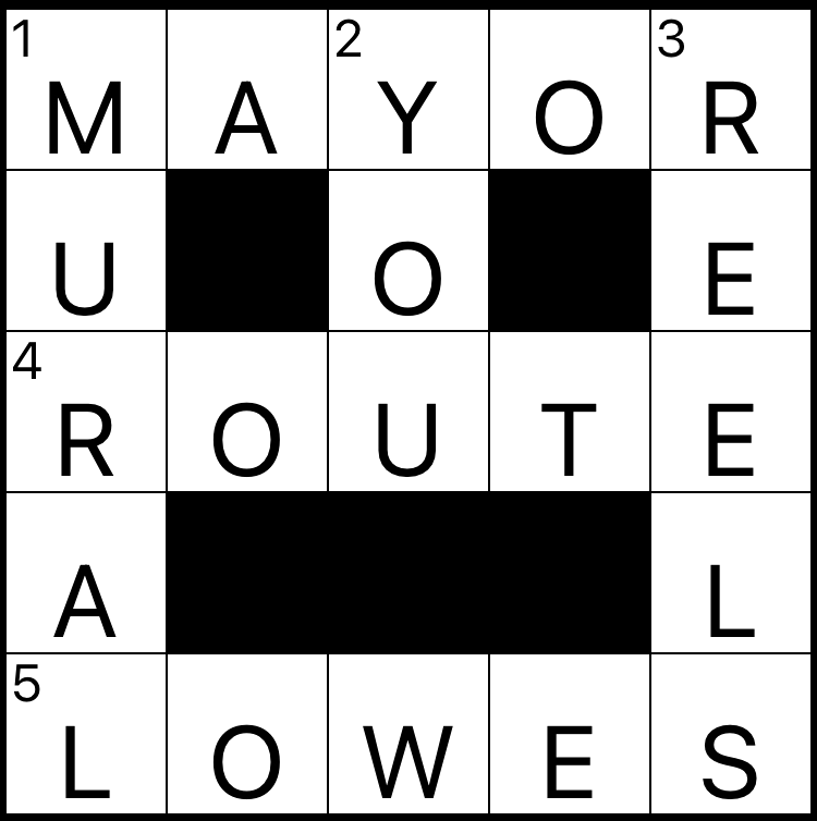 Completed crossword grid from the September 2026 Love Tucumcari newsletter